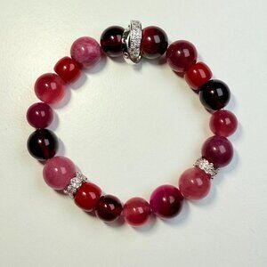 Sparkling Red Statement Bracelet · Bold & Energetic